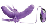 Fetish Fantasy Vibrating Double Delight Realistic Dildo Strap On Sextoys
